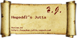 Hegedűs Jutta névjegykártya